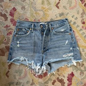 Agolde Parker Distressed Denim Shorts